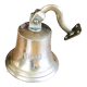Polished brass bell with its stem