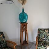 Art nouveau spirit side table in solid walnut