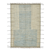 Tapis tribal unique noué à la main en laine beige 204 cm x 300 cm