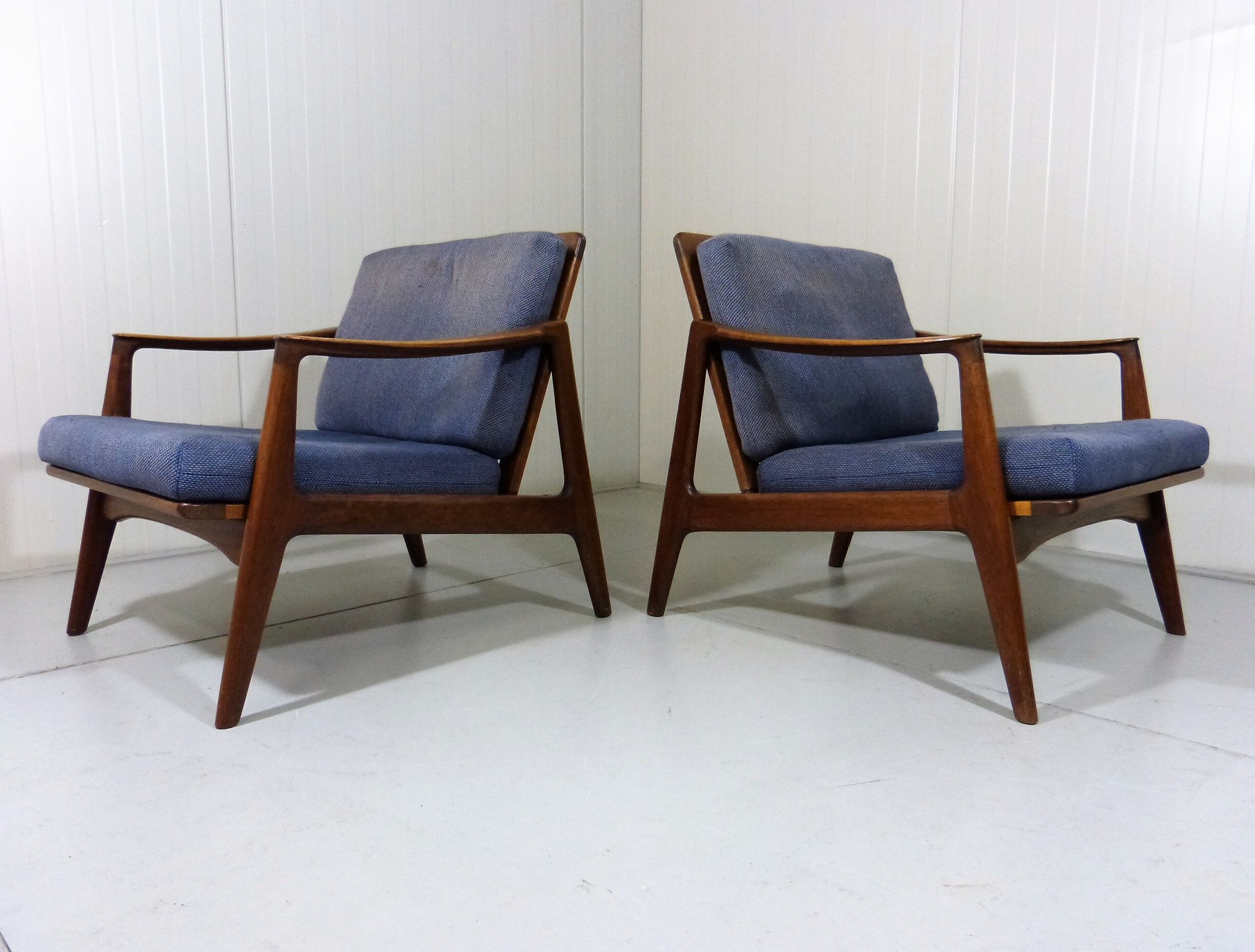 Set of 2 Teak Easy Chairs, Denmark 1960's