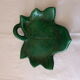 Set of 3 dishes in the shape of a ceramic leaf 1960