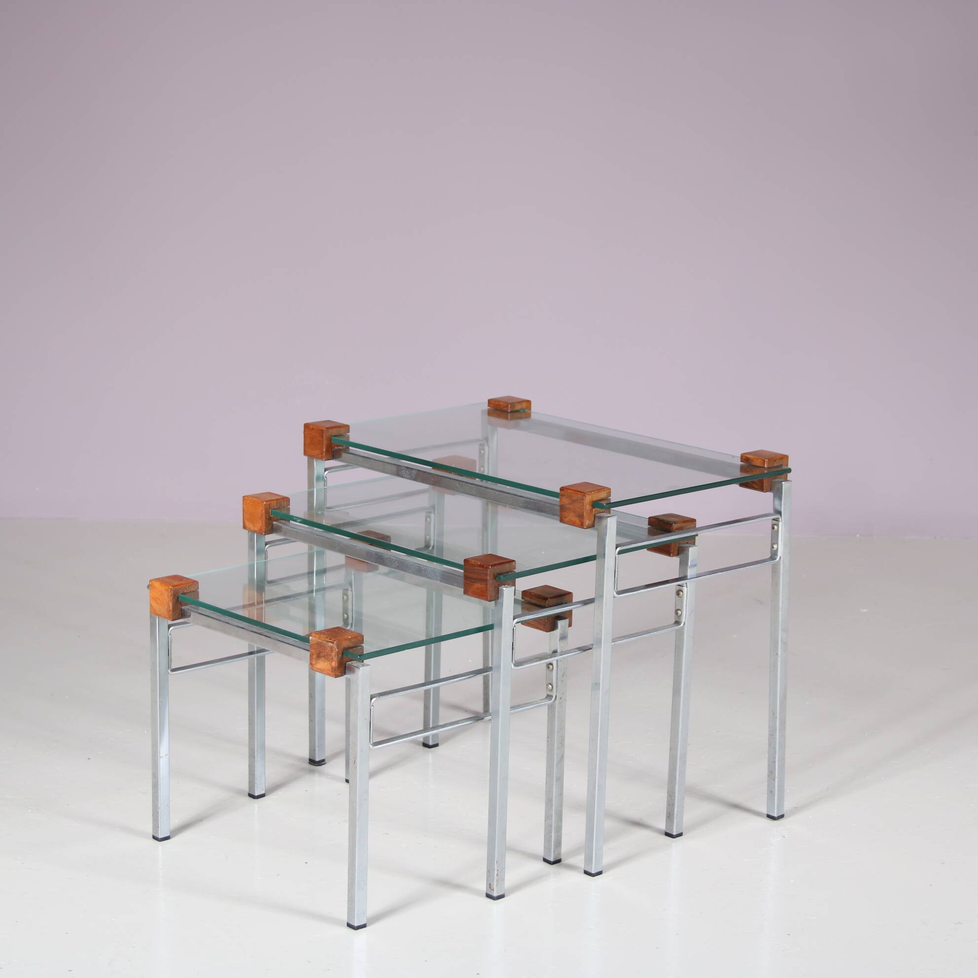 1960s Modern nesting tables from the Netherlands