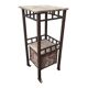 Antique French Bedside Table With Marble, late 1800s