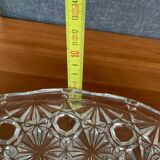 Very beautiful fruit bowl 33cm in chiseled crystal glass Old Vintage Decoration