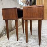 Pair of Scandinavian teak bedside tables