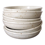 Set of 6 plates caps in pyrite sandstone Sandstone of the Marais