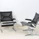 Pair of Eames Sling Tandem armchairs