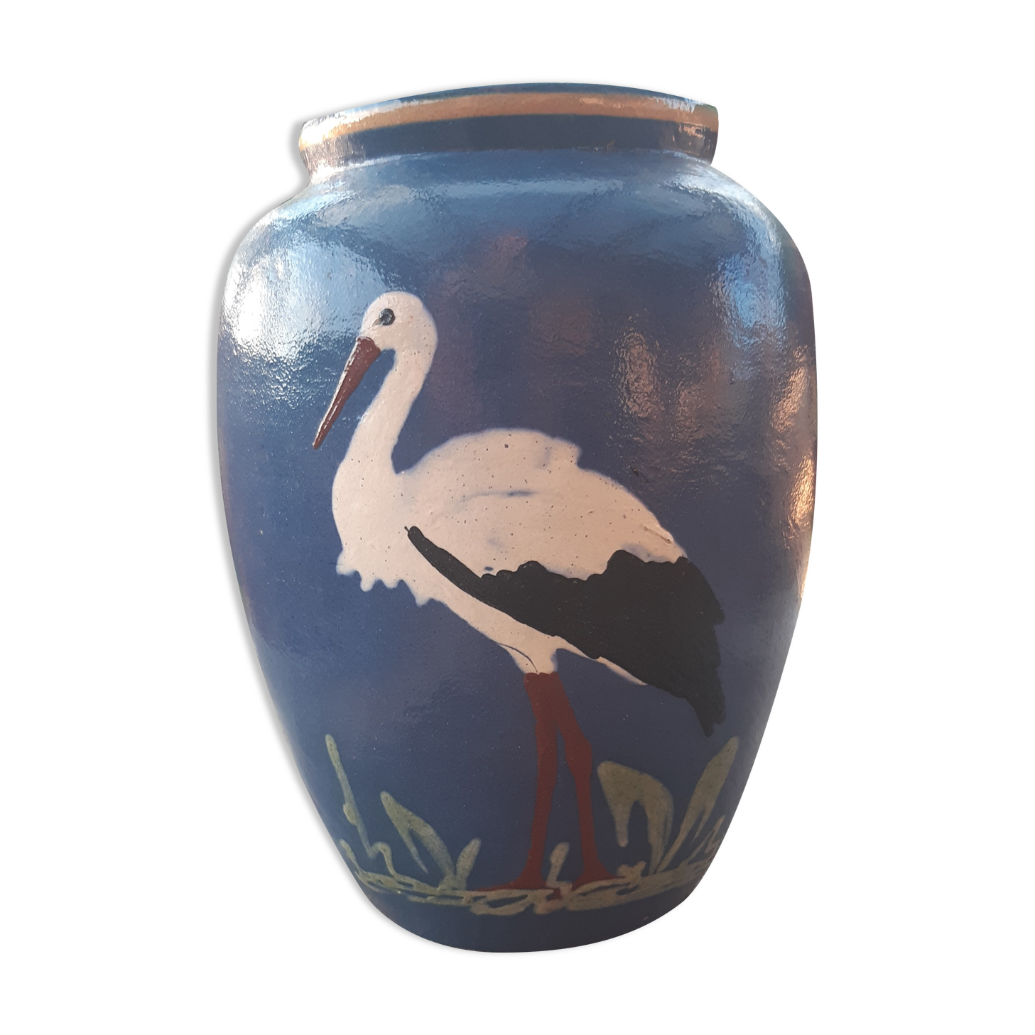 Terracotta vase glazed by Jean Garillon