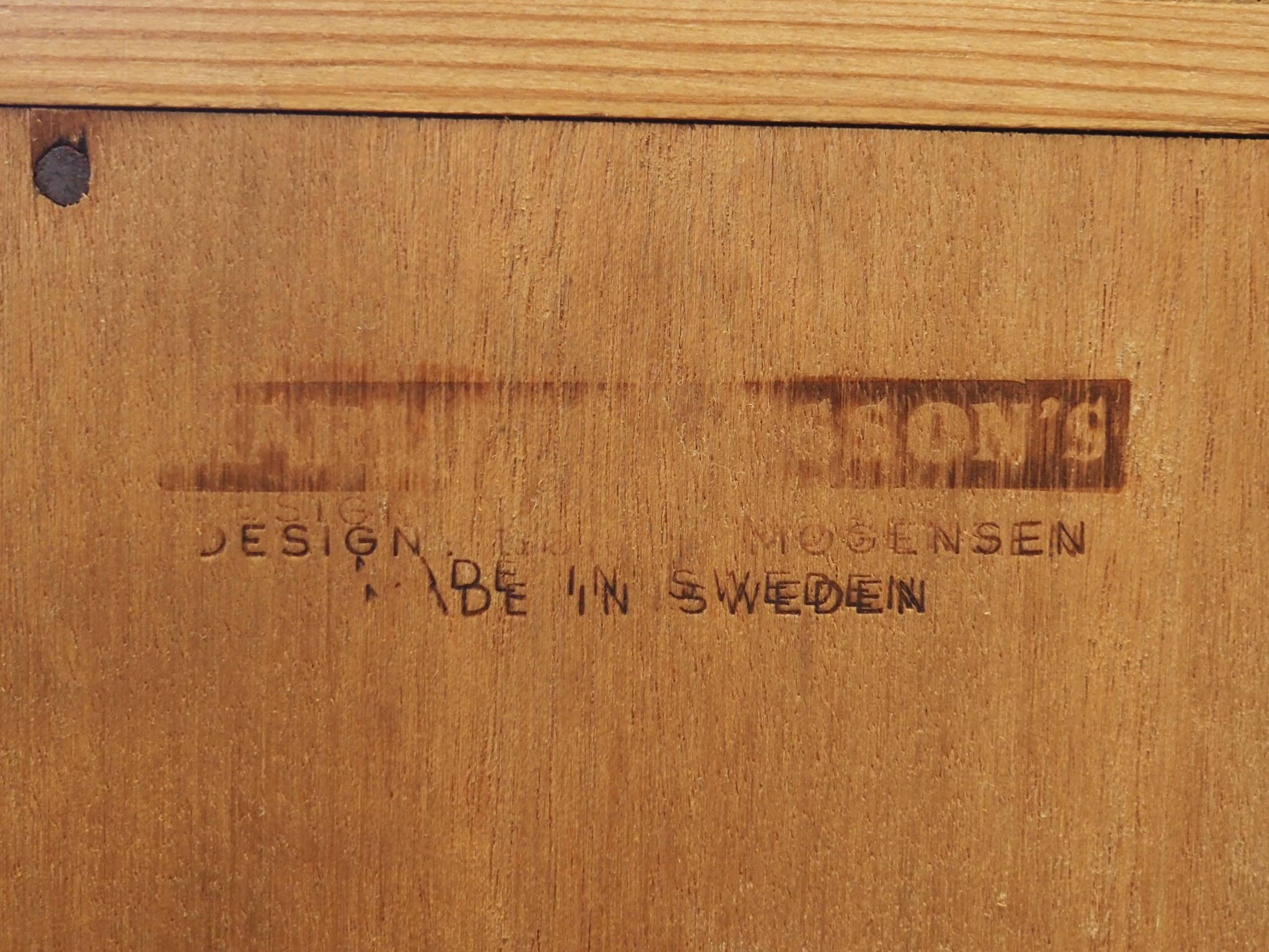 Ash bookcase, Scandinavian design, 1960s, designer: Børge Mogensen, manufac