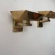 Pair of vintage adjustable wall lights, solid brass, Italy 1970