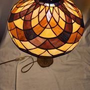 Art Deco style Tiffany lamp, multicolored glass paste lampshade