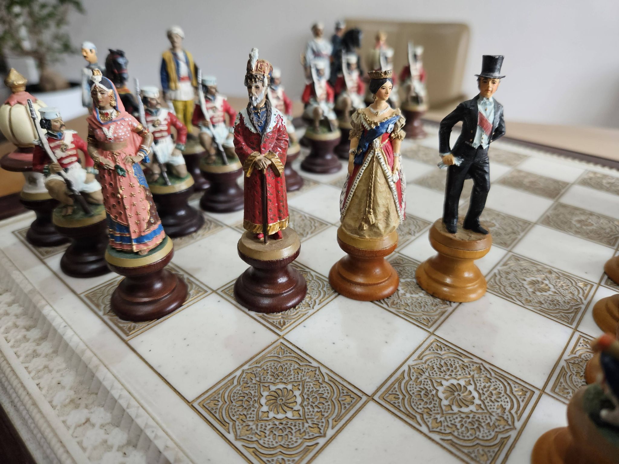 Franklin Mint Raj Collectible Chess Sets, 1970s.