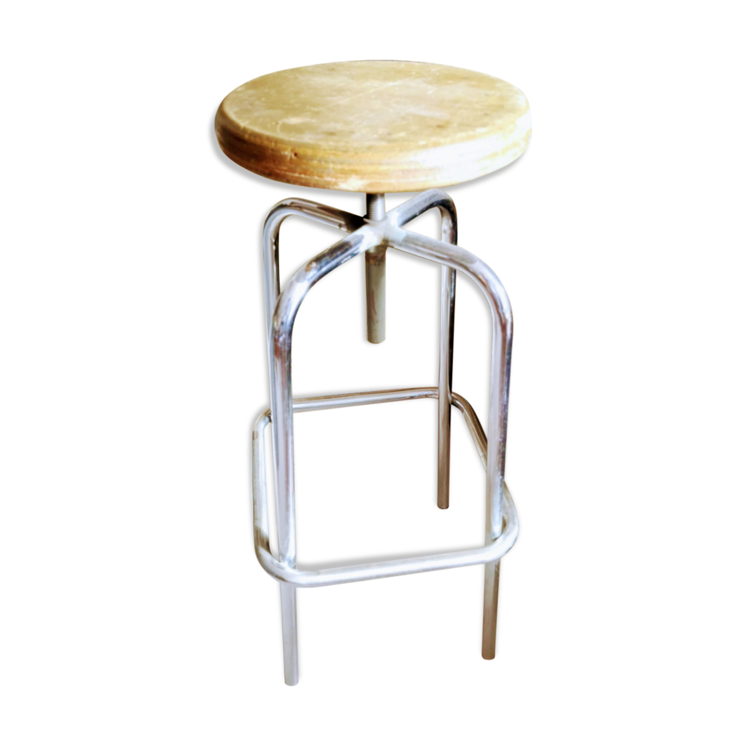 Industrial stool with screw