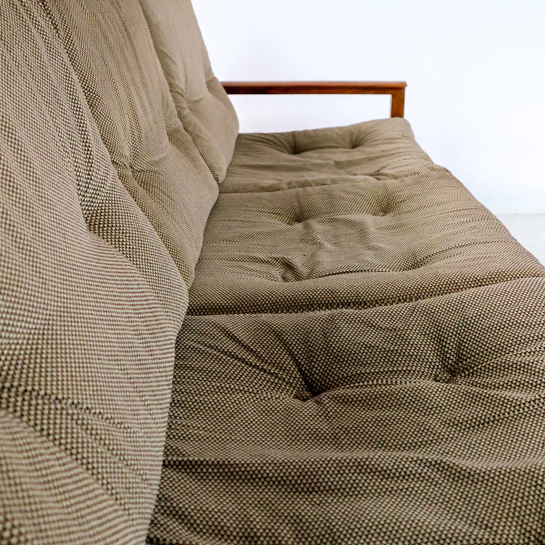 Canapé trois places vintage en palissandre 1960