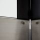 Table by Luigi Saccardo for Maison Jansen brushed steel black glass 1970