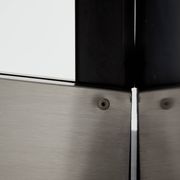 Table by Luigi Saccardo for Maison Jansen brushed steel black glass 1970