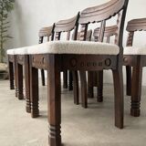 Set of 6 brutalist chairs from the 1940s