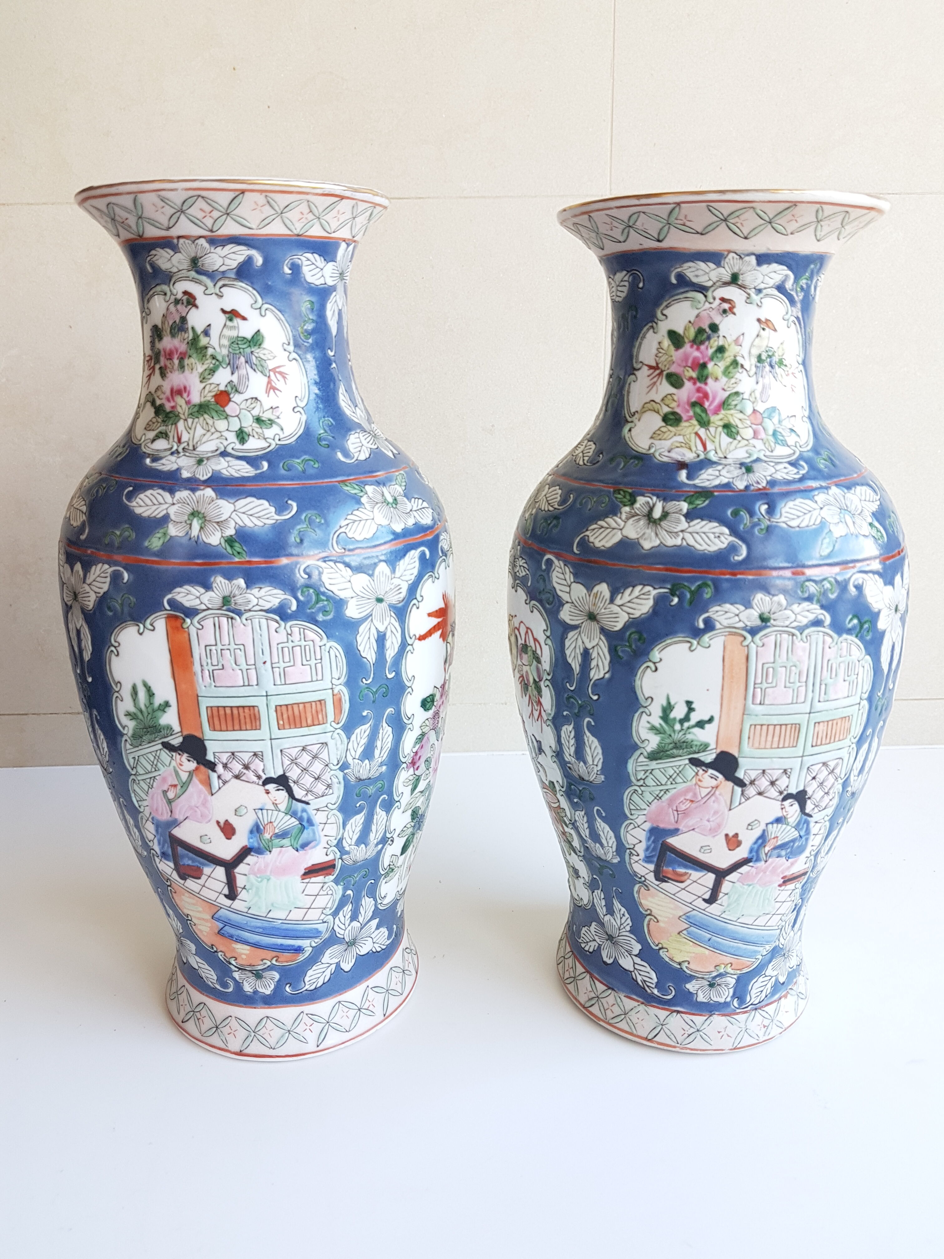 Paire de vases chinois Kangxi