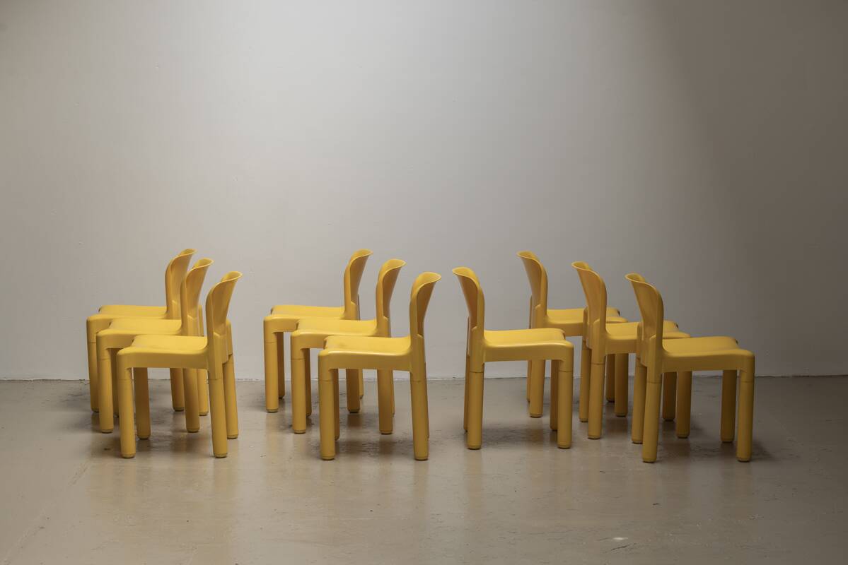 Chairs model 4875 by Carlo Bartoli for Kartell, 1970s, set of 10