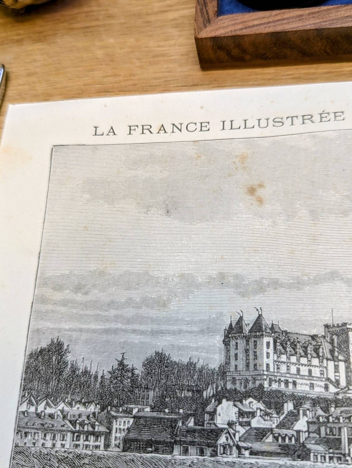 Pau, Pyrénées-Atlantiques, printed illustration from 1883.