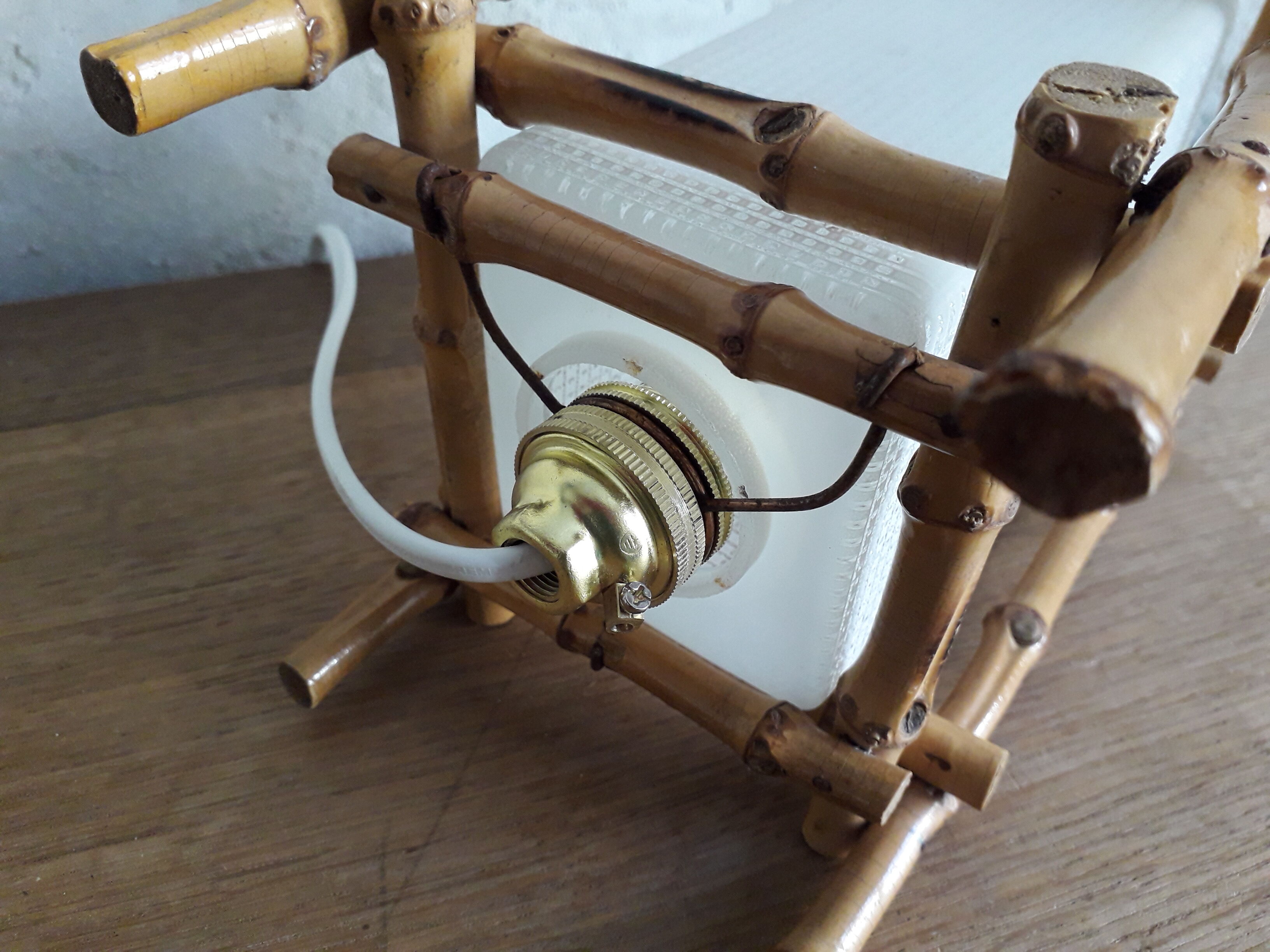 bamboo table lamp 60s