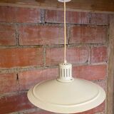 Antique Kitchen Pendant Light White Lacquered Metal 70s Vintage
