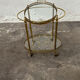 Rolling dessert trolley, brass service cart