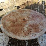 Garden furniture in wrought iron