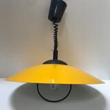 Oscar yellow and white metal pendant light, made in Italy