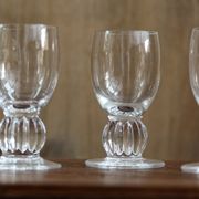 Lot of 5 glasses with digestive lalique france