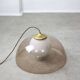 Space-age italian brass, opaline and plexiglass pendant lamp