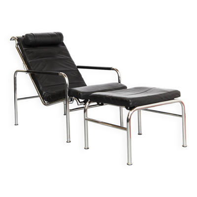 Fauteuil et repose-pieds Gabriele Mucchi ''Genni'' pour Zanotta