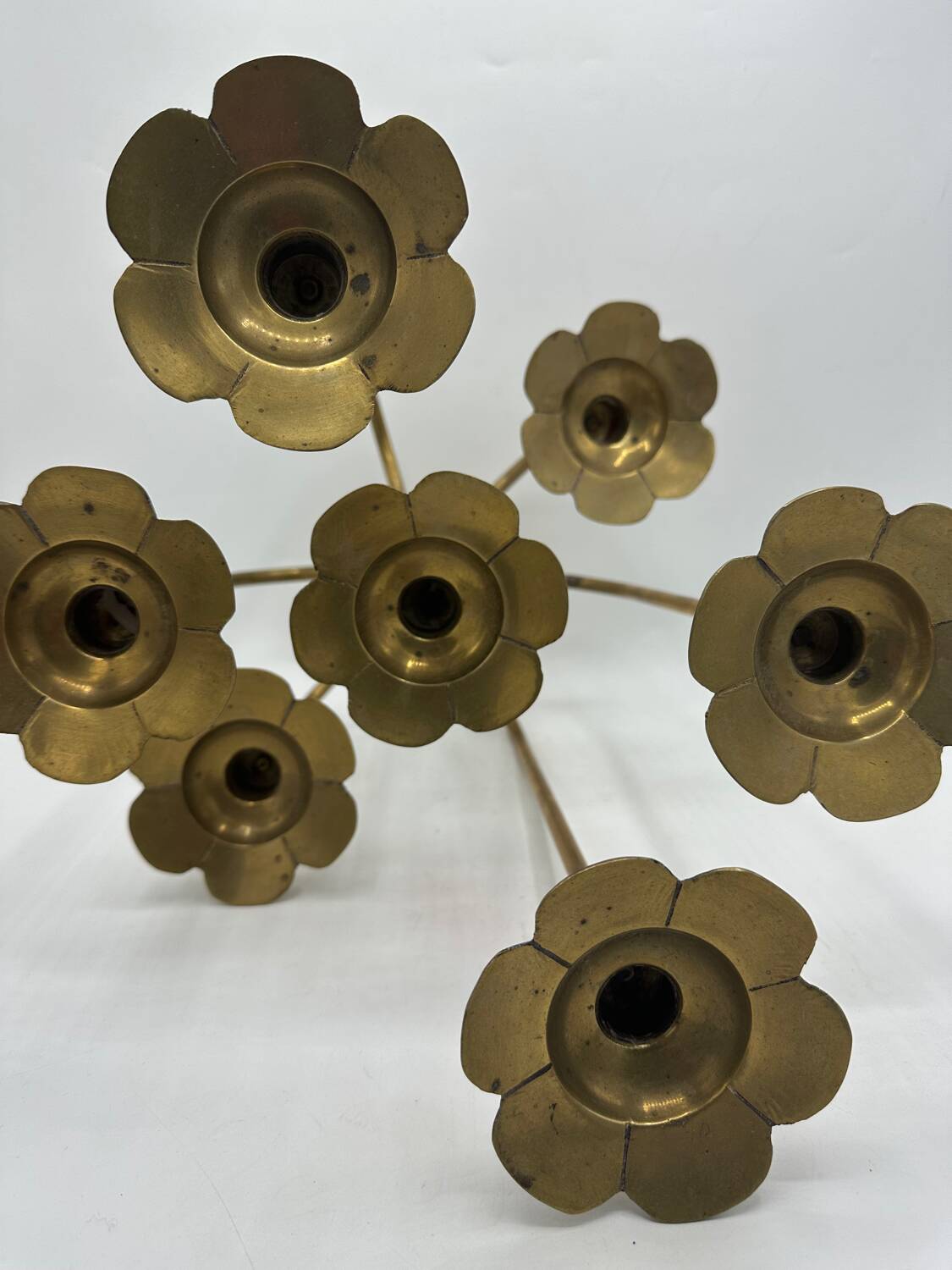 Candlestick candle holder 7 branches flowers