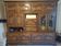 Large wooden sideboard, 4 glass doors and storage – 2 sections
