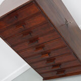 French art deco mahogany apothecary / filing cabinet, ca 1920