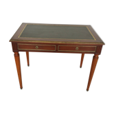 Louis XVI style desk, leather top with two side zippers