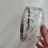 Crystal salad bowl with solid silver rim, first part of the 20th century.