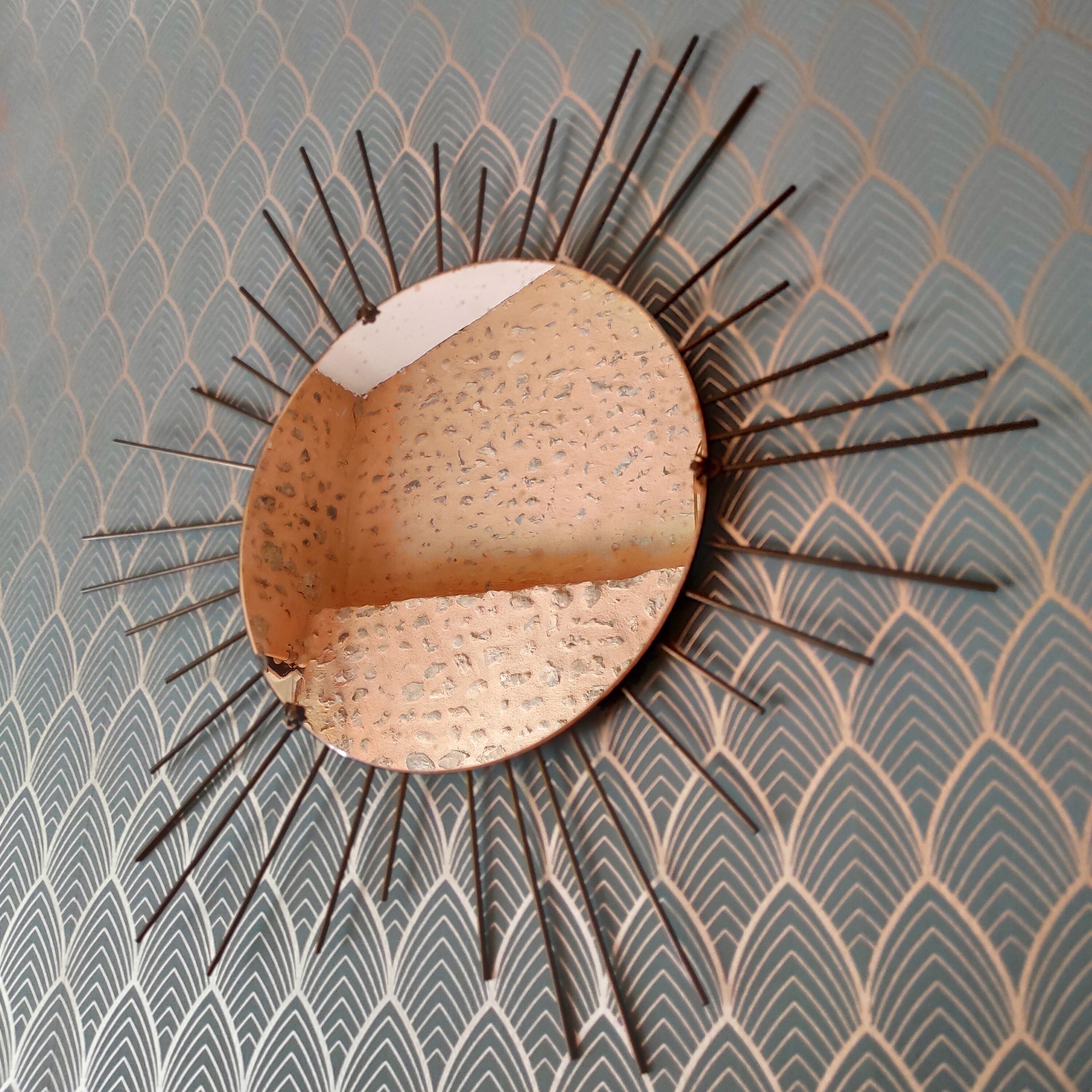 Mirror brass sun 67cm