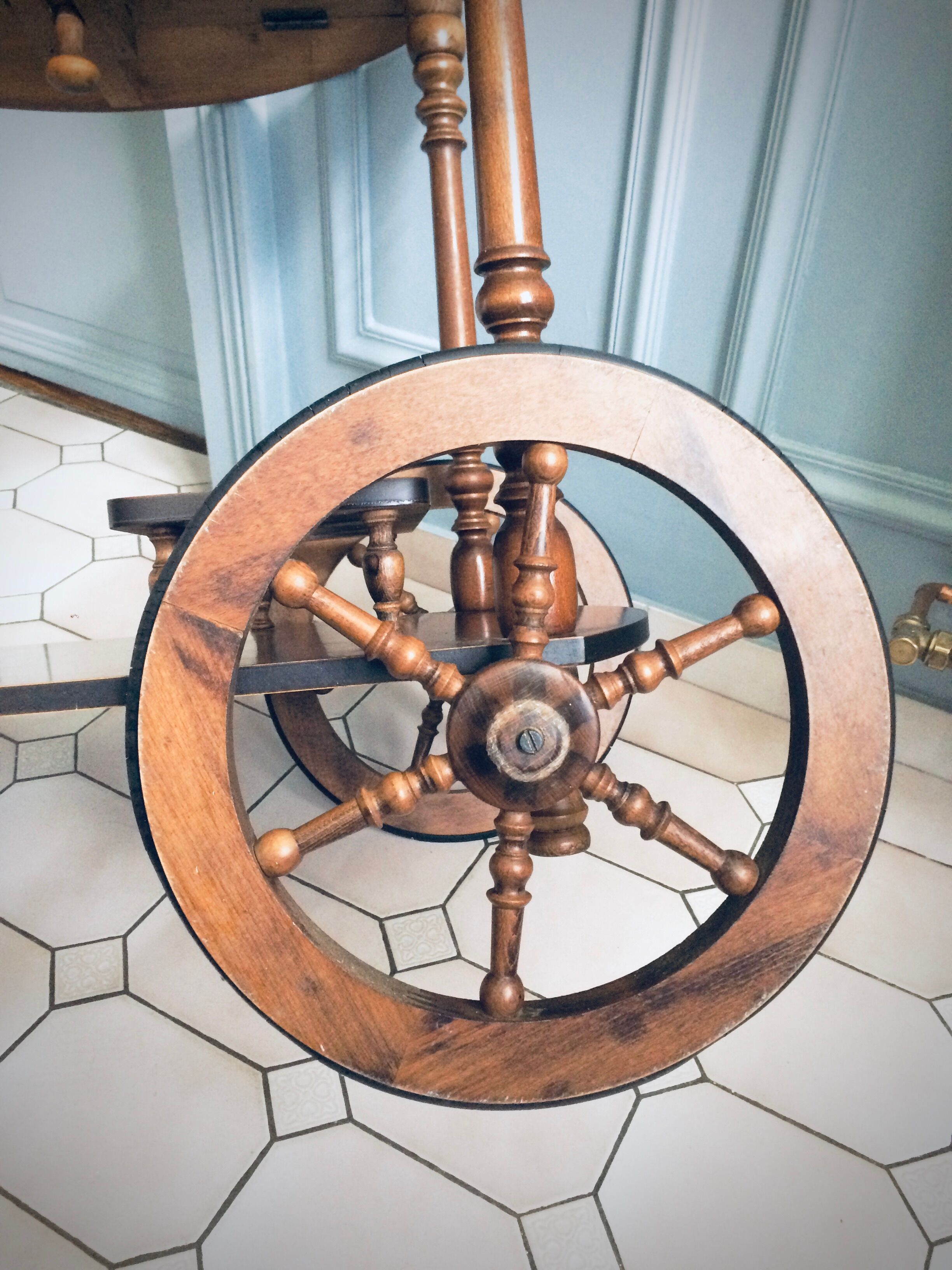 Vintage and folding trolley aperitif-table