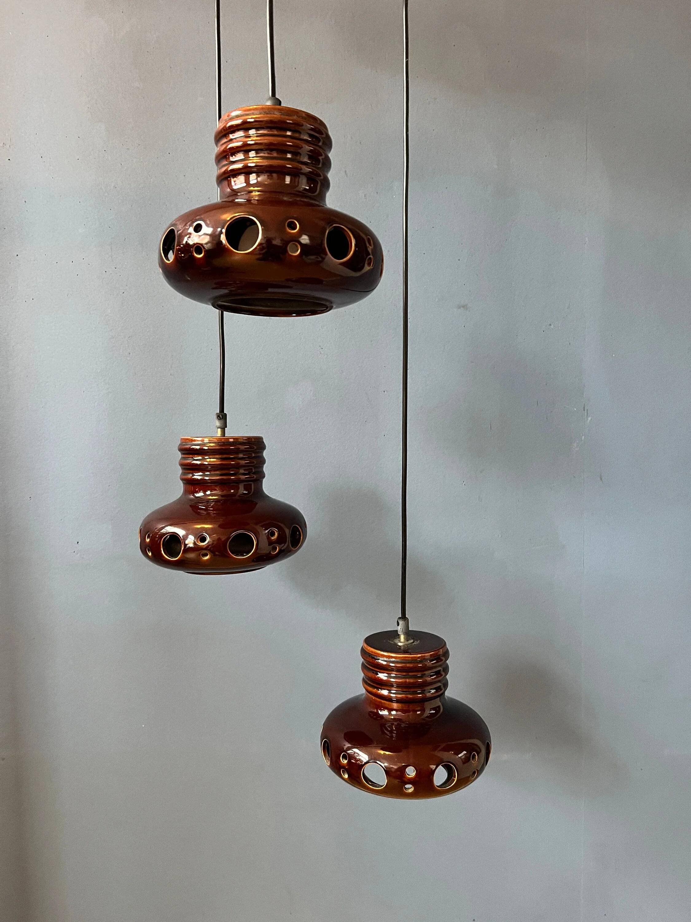 Ceramic chandelier West Germany / pendant