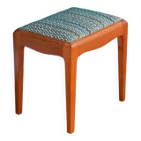 Tabouret de coiffeuse rétro en teck des années 1960