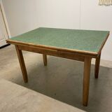 Oak and linoleum table from the 1950s