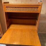 Scandinavian secretary rattan wood