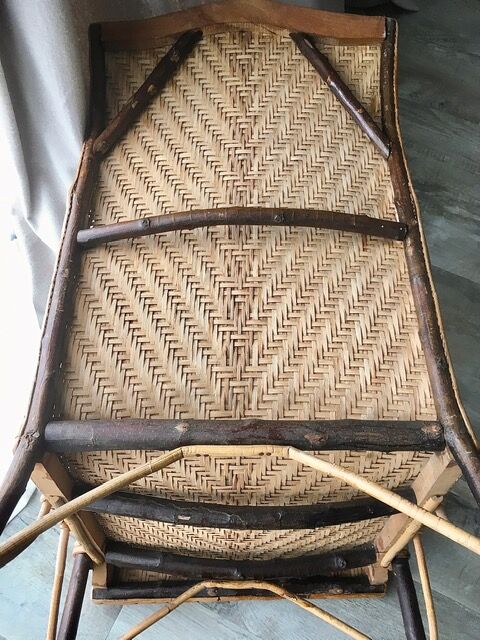 Fauteuil en rotin d'époque