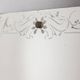 Vintage 1940s Italian design wall mirror with decorated glass