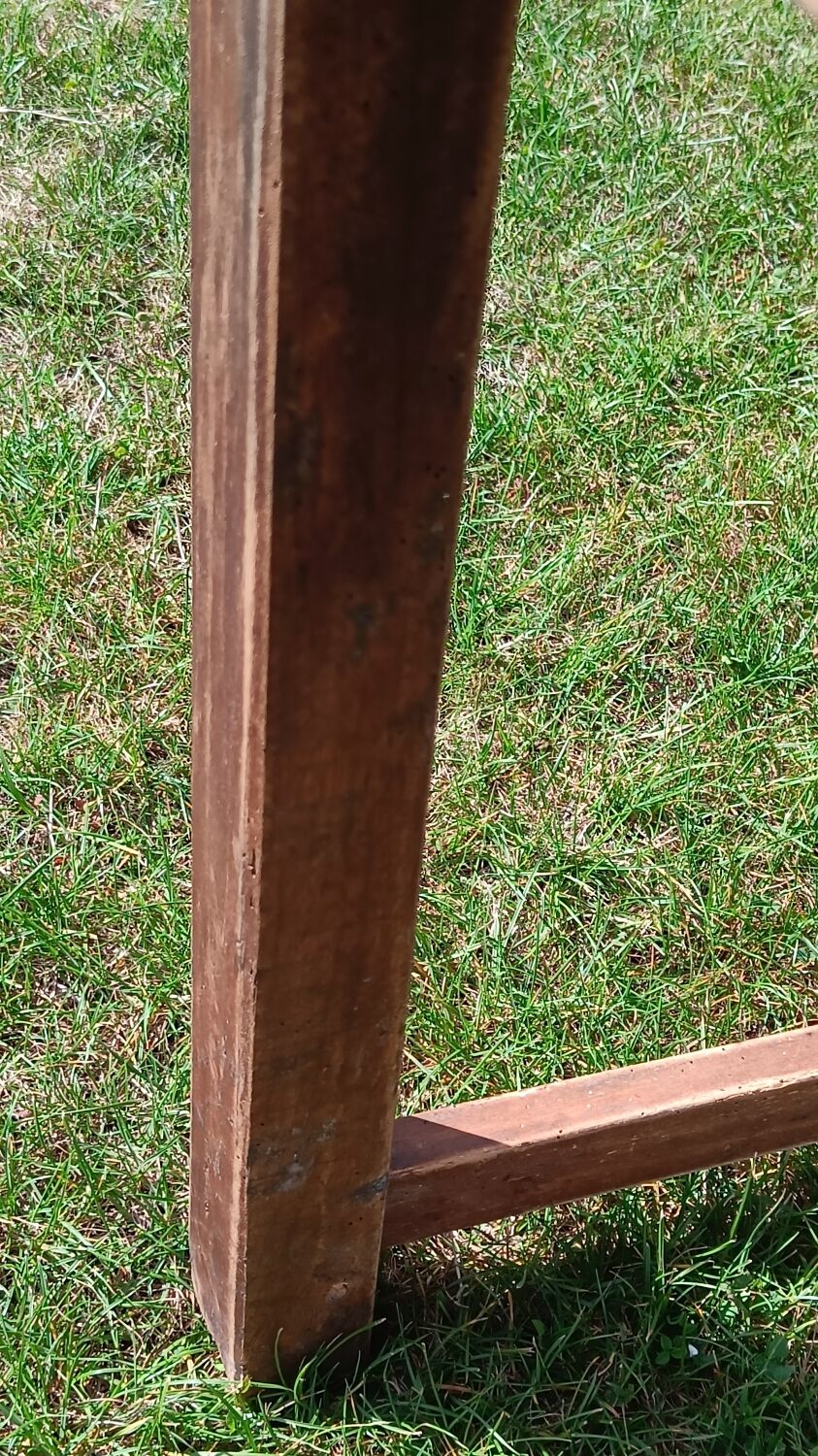 Small antique workbench in solid oak