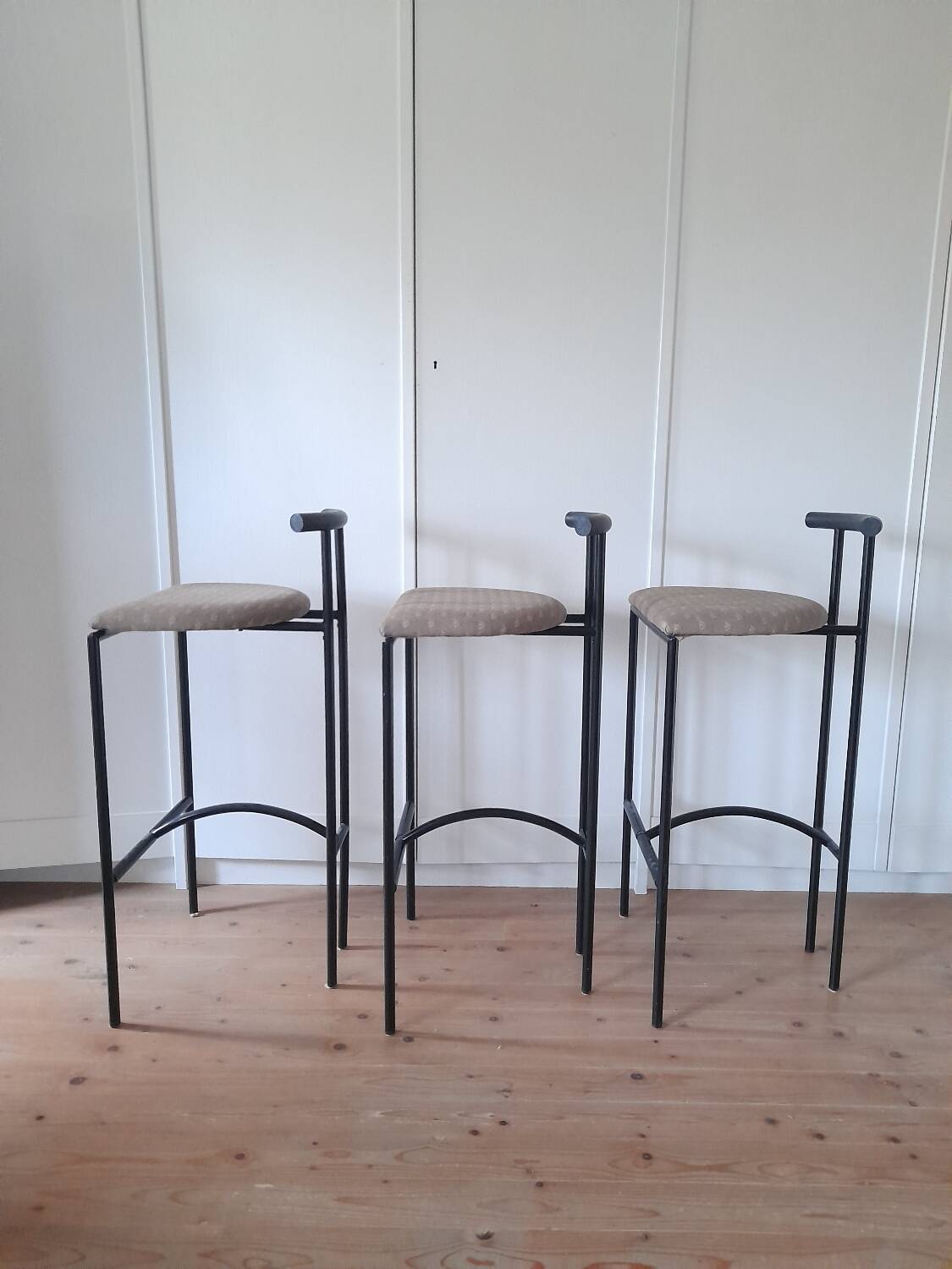 Set of 3 Tokyo bar stools by Rodney Kinsman for Bieffeplast.