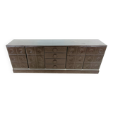 Graphical brutalist credenza, 1970s