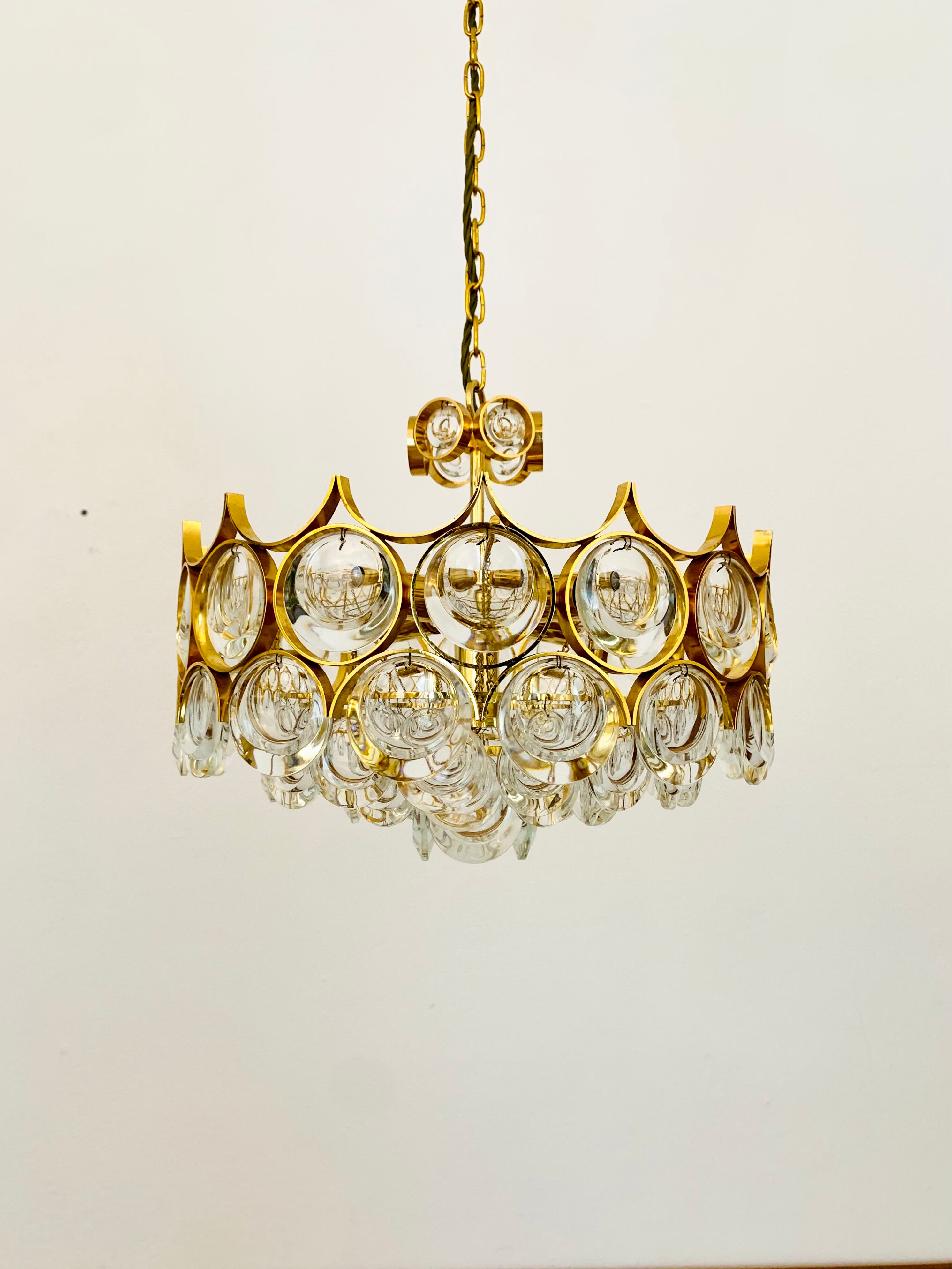 Chandelier en verre cristal par Palwa