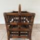 Rattan and wood magazine rack - VINTAGE (1970)
